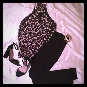 SOLD Leopard halter